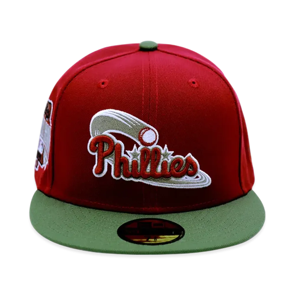 NEW ERA x THE CAP Exclusive 5950 Phiphico Car Olv ASG96 Philadelphia Phillies "Wine Red"