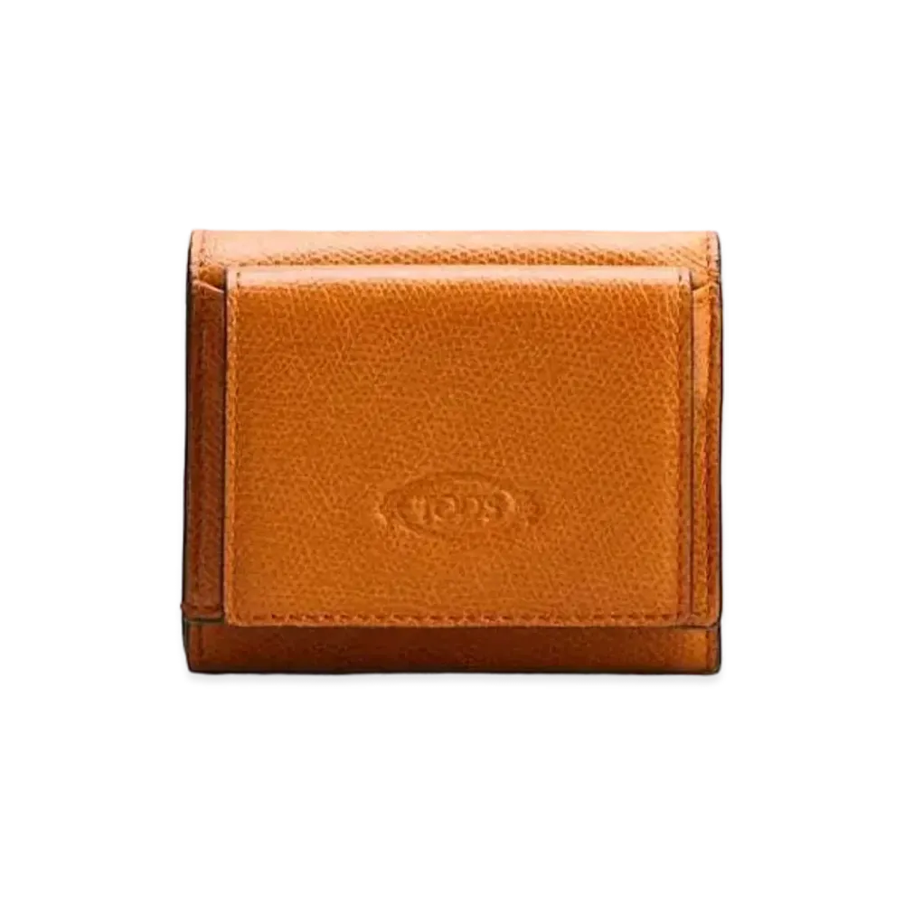 TOD'S Wallet In Leather "Orange/Blue"