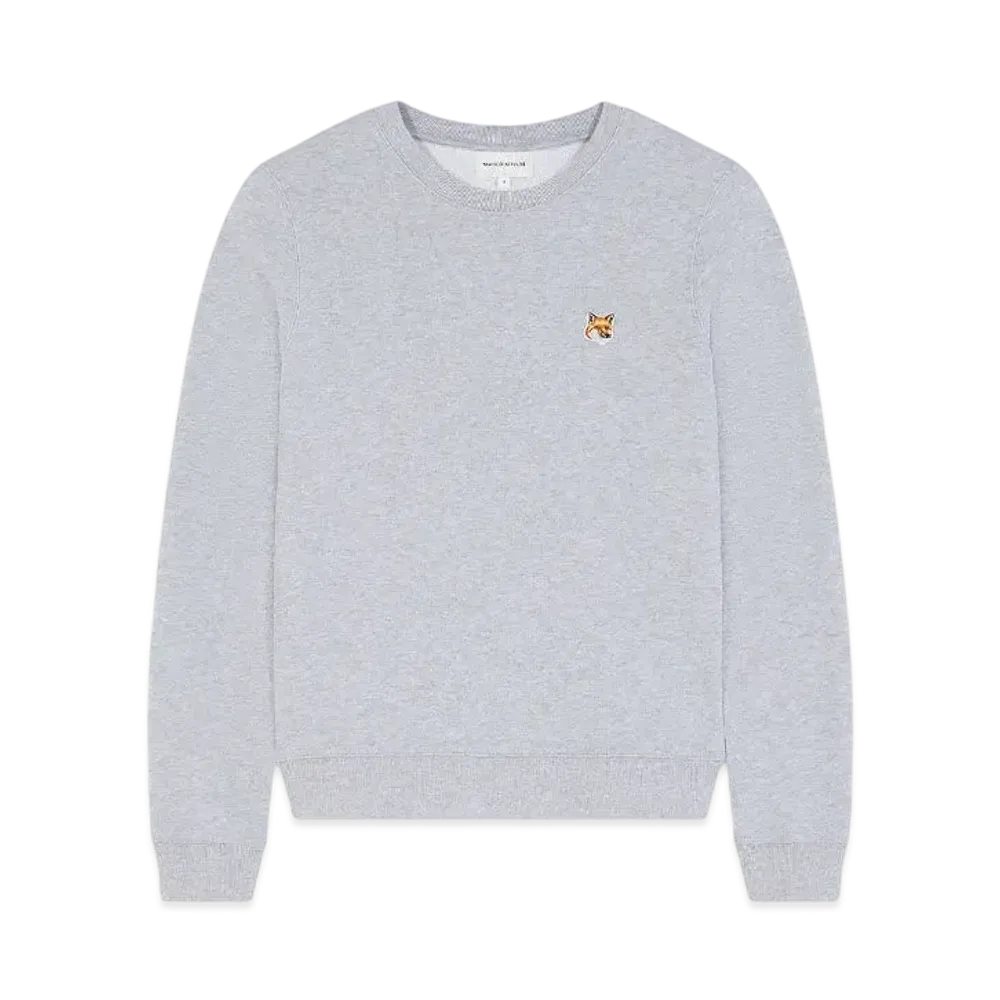 Maison Kitsune Women'S Fox Head Patch Regular Sweatshirt "Light Grey Melange"