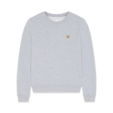 Maison Kitsune Women'S Fox Head Patch Regular Sweatshirt "Light Grey Melange"