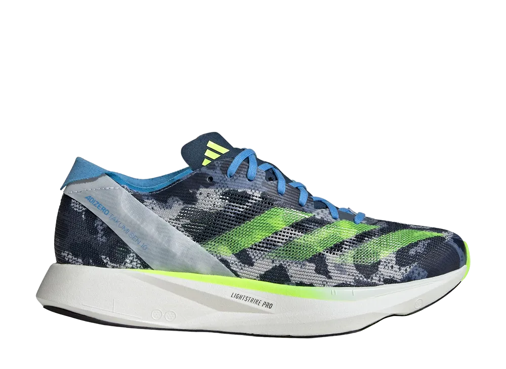 adidas Women's Adizero Takumi Sen 10 "Crystal White/Lucid Lemon/Blue Burst"