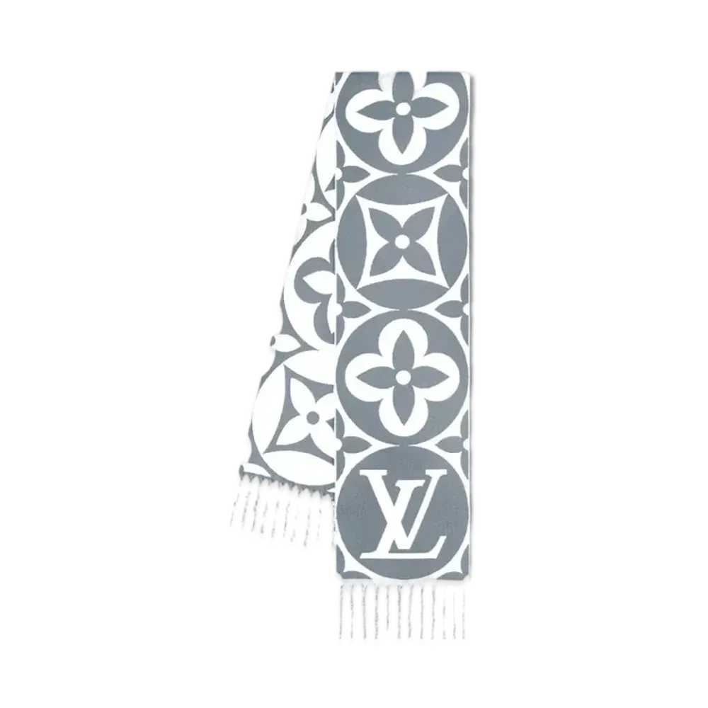 Louis Vuitton LV Medallion Scarf "Gris Clair"