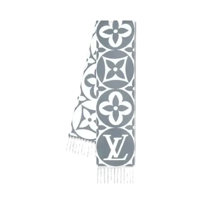 Louis Vuitton LV Medallion Scarf "Gris Clair"