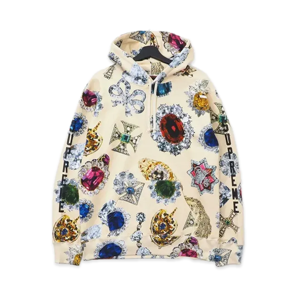 Supreme Jewels Hooded Sweatshirt "Ivory"