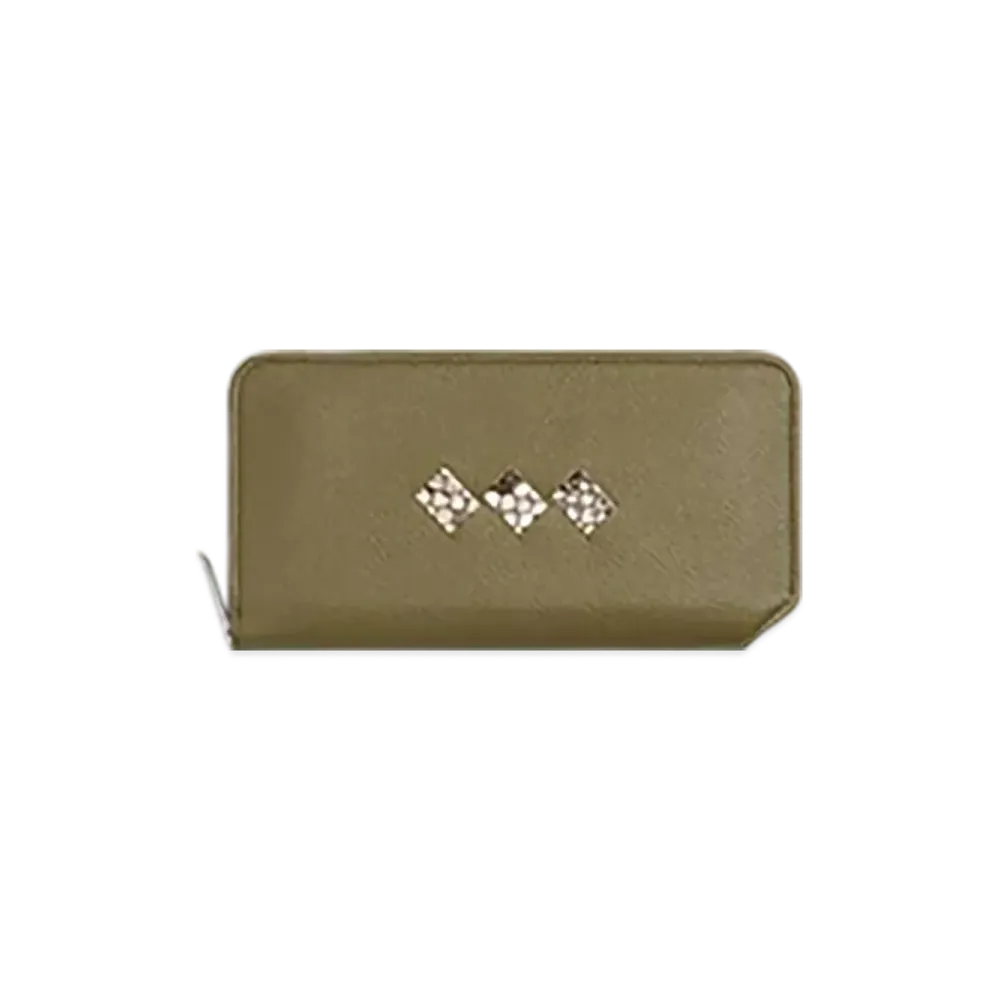 Bottega Veneta Tre Zip Around Wallet "Alga/Rock/Bone/Fondente"