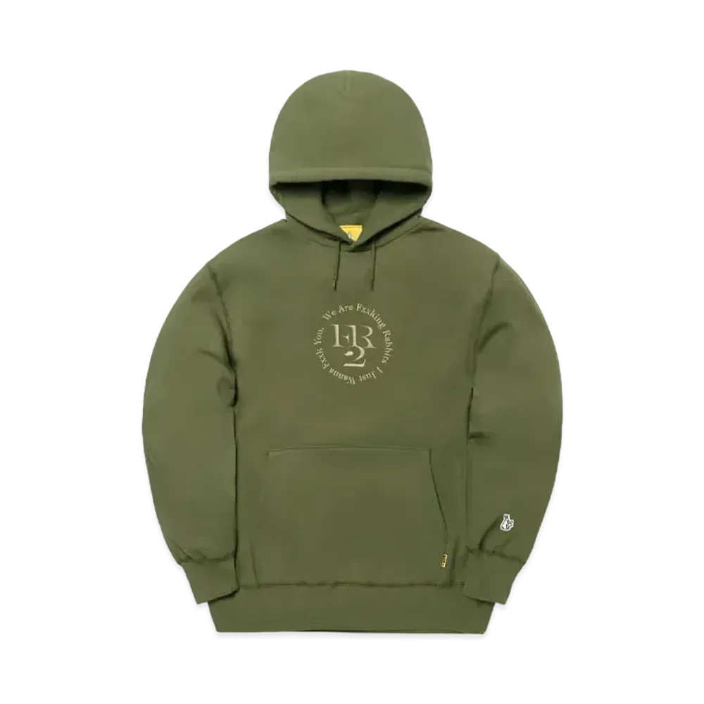 FR2 Embroidered Circle Logo Hoodie "Olive"