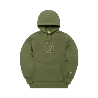 FR2 Embroidered Circle Logo Hoodie "Olive"