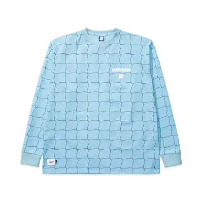 UNDEFEATED NET L/S TOP - 10082 "Light Blue"