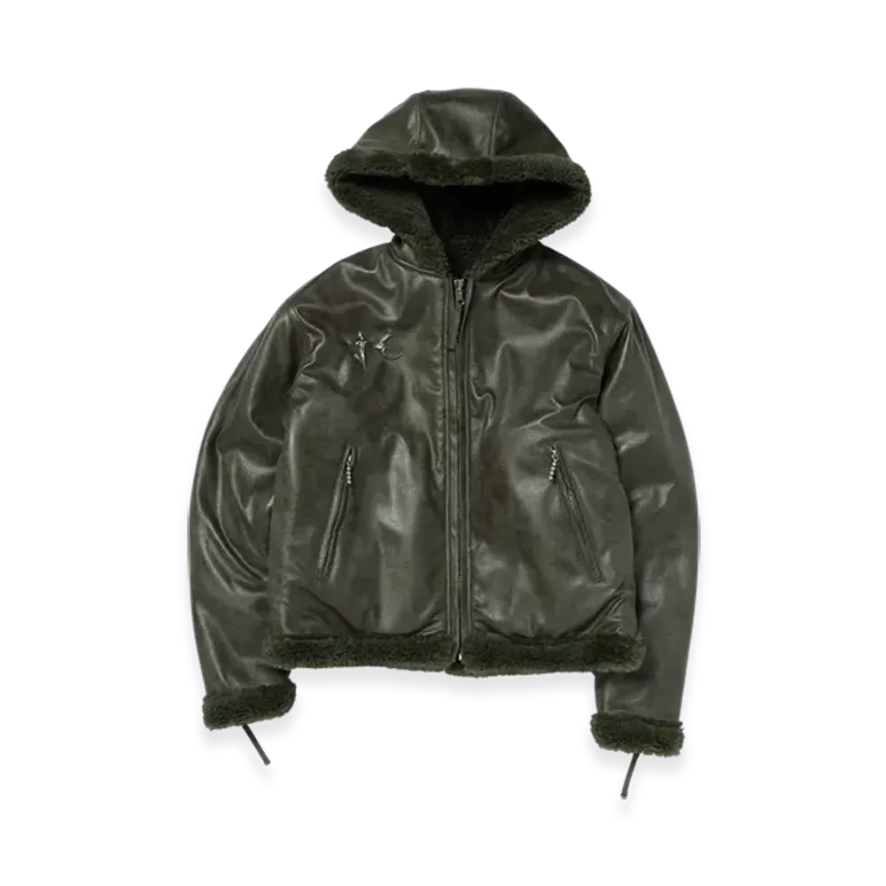 THUG CLUB TC Reversible Shearling Jacket "Olive"