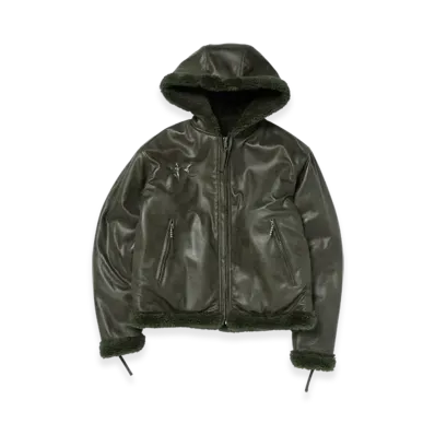 THUG CLUB TC Reversible Shearling Jacket "Olive"