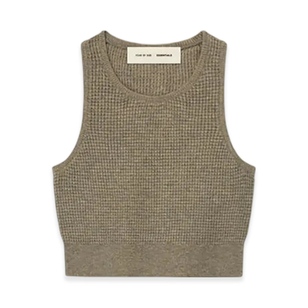 FEAR OF GOD ESSENTIALS Women's Waffle Sport Tank "Homestead Heather"