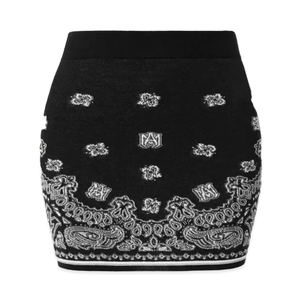 AMIRI Women's Bandana Mini Skirt "Black"