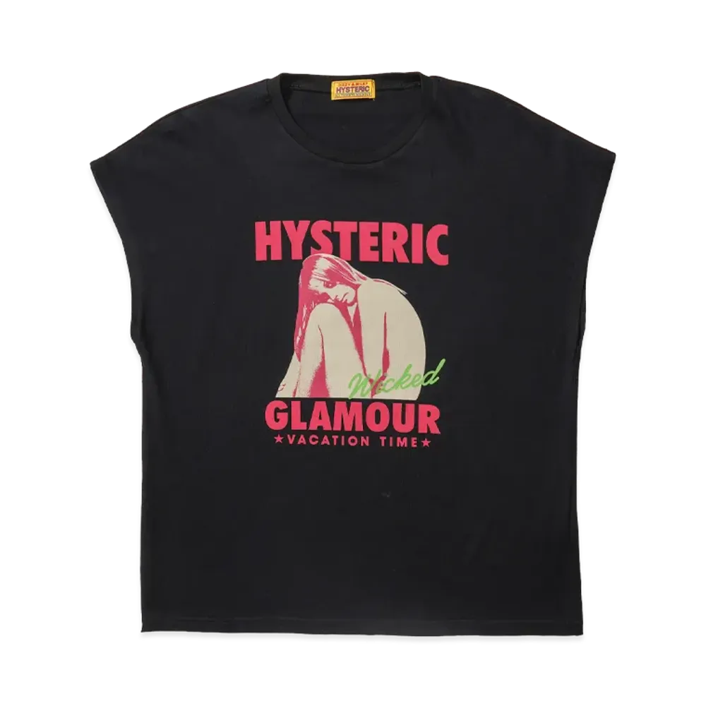 HYSTERIC GLAMOUR Women's Vacation Time T-Shirt "Black"