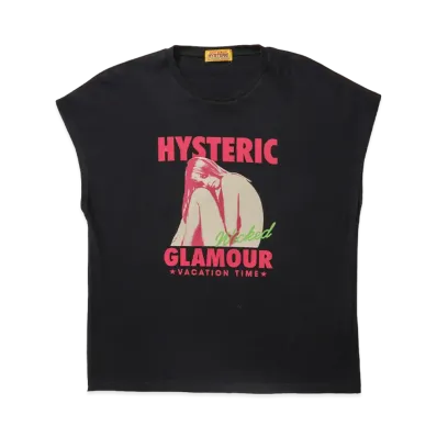 HYSTERIC GLAMOUR Women's Vacation Time T-Shirt "Black"
