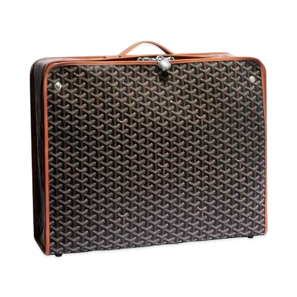 Goyard Caravel 50 Trunk "Black/Brown"