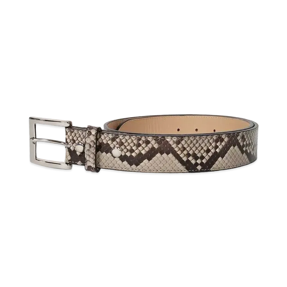WACKO MARIA Python Leather Belt "White"