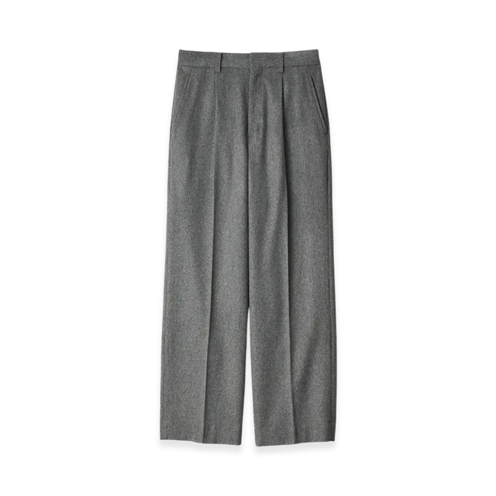 ssstein W/Ca Beaver Straight Trousers "Grey"