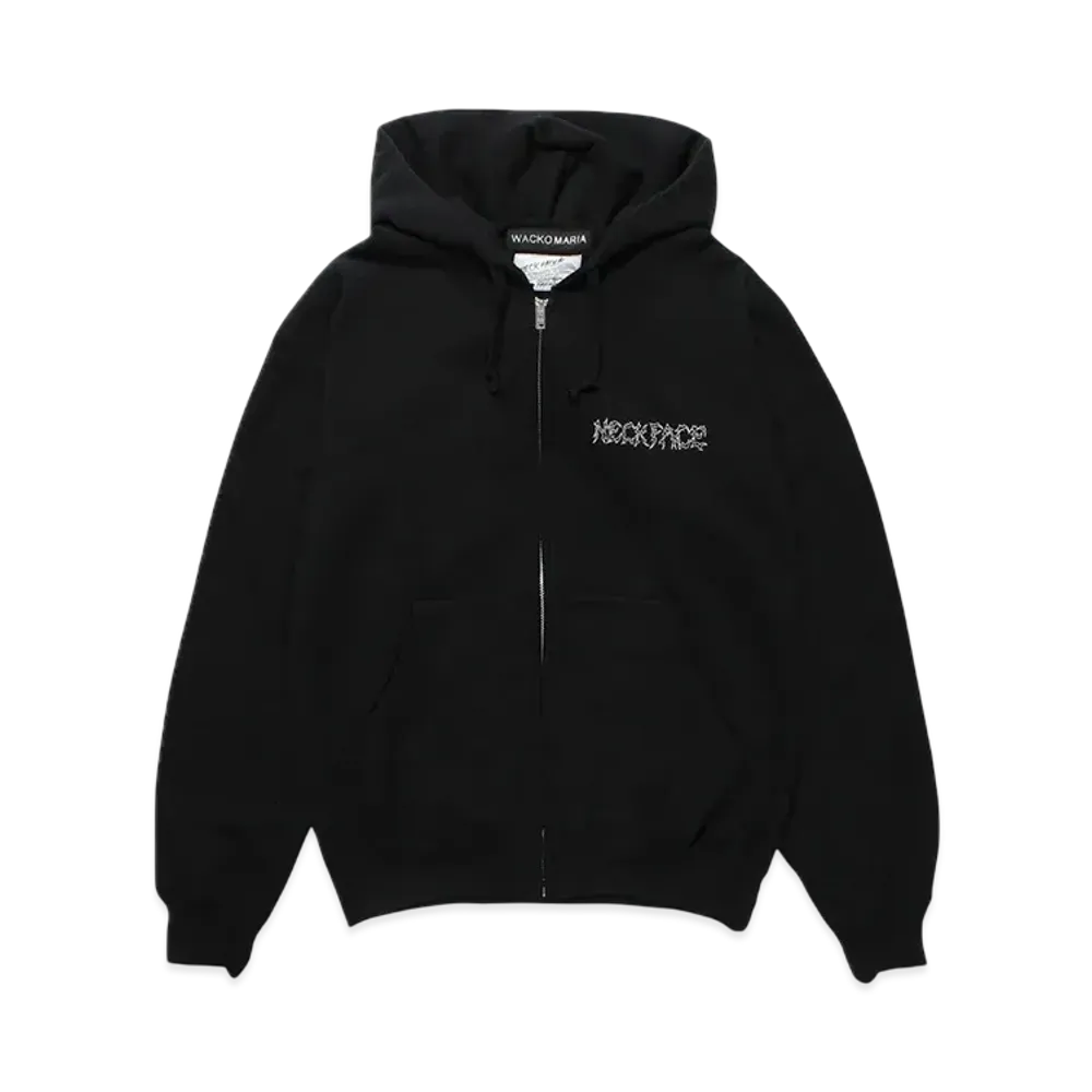 WACKO MARIA x NECKFACE Heavy Weight Zip Hooded Sweat Shirt "Black"