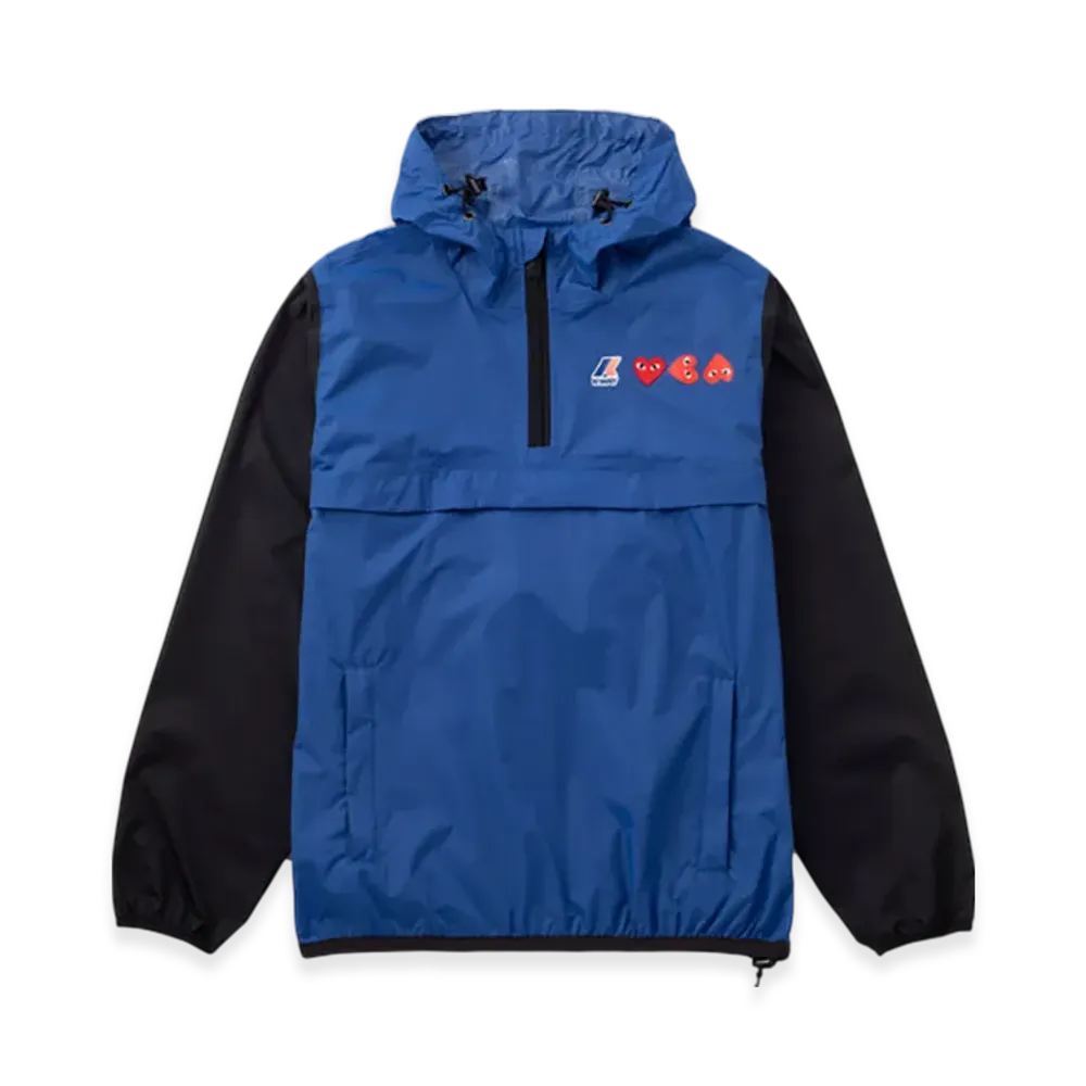 PLAY COMME des GARCONS K-Way Half Zip "Black/Blue"