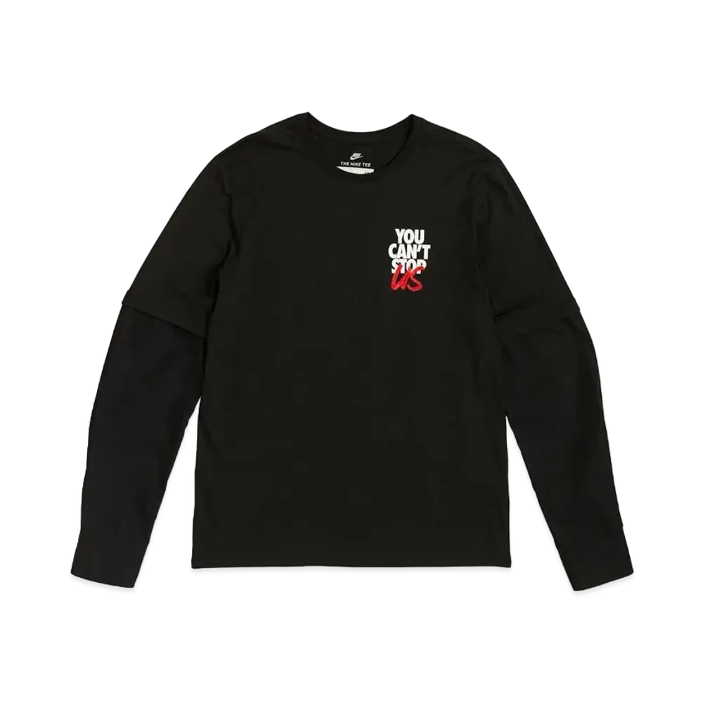sacai x Nike You Can't Stop Us Customized L/S T-Shirt "Black"