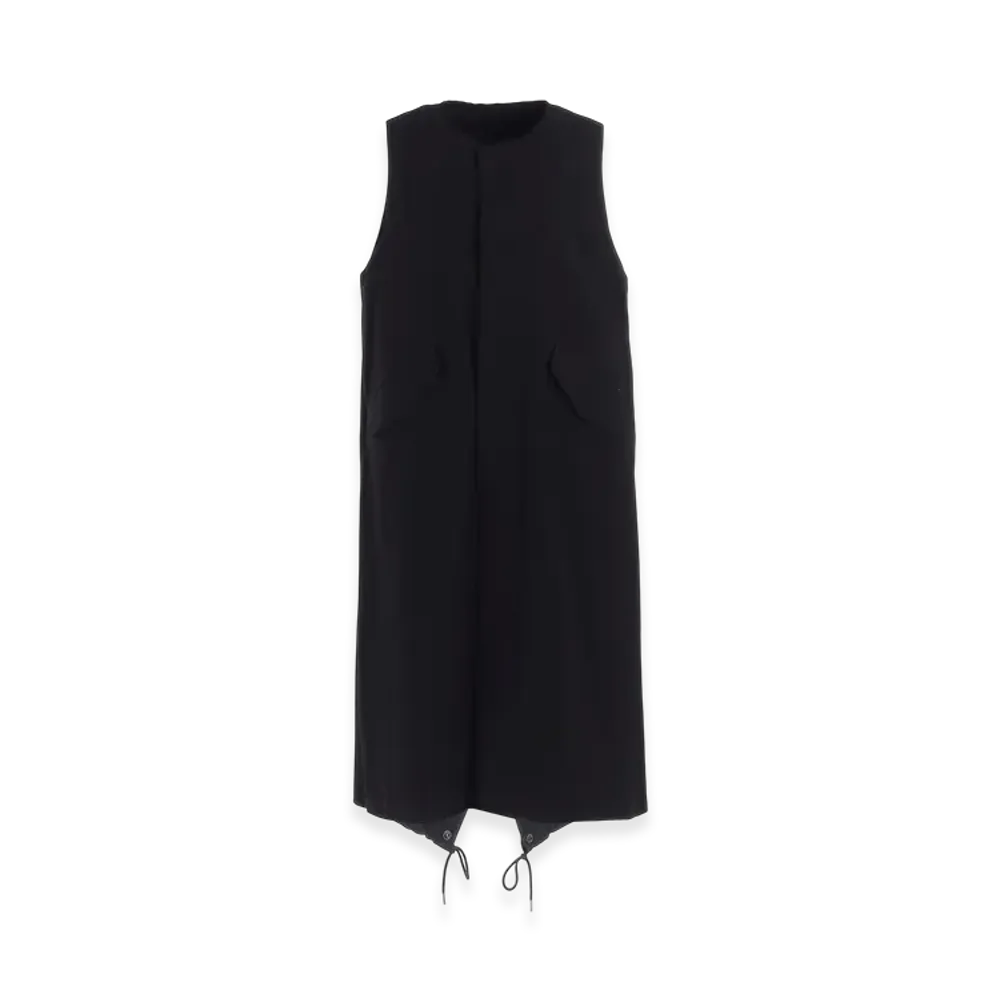 Y's C/Ry Gabardine Fish Tail Dress "Black"