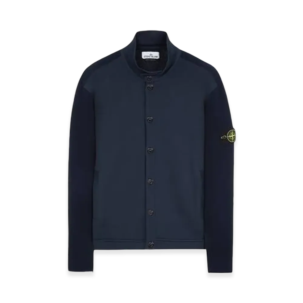 Stone Island 508D8 Badge Button Knit Cardigan - 23SS "Navy Blue"