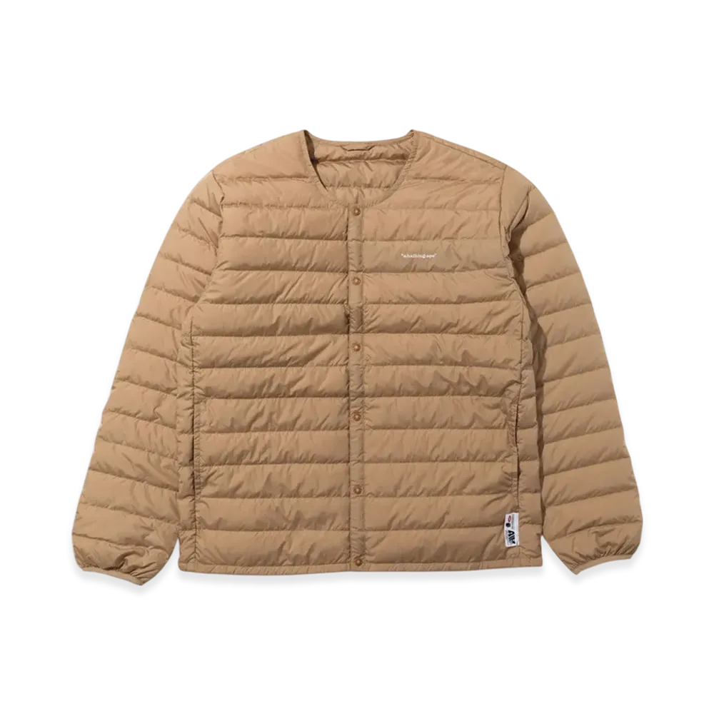 A BATHING APE x KAZUKI KURAISHI STA Padded Liner Down Jacket "Beige"
