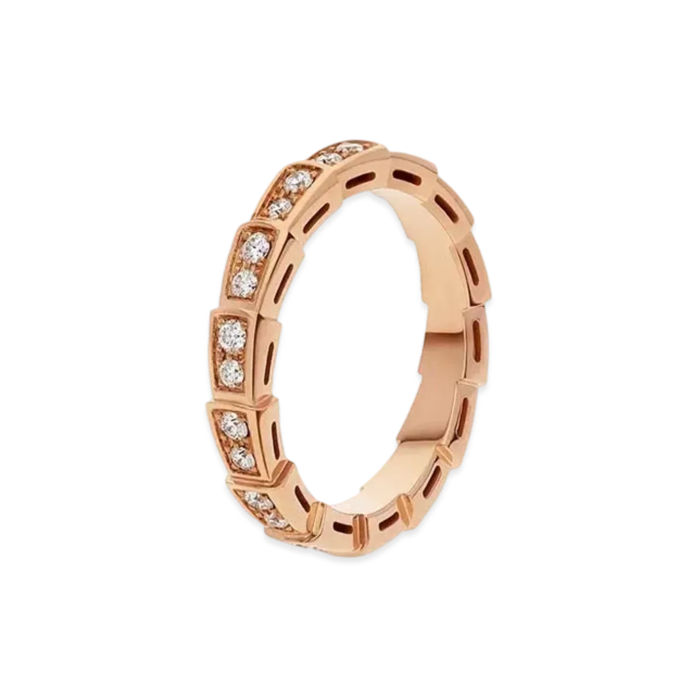 BVLGARI Serpenti Viper Ring Diamond "Pink Gold"