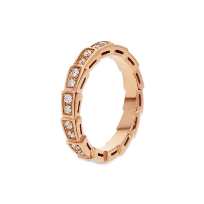 BVLGARI Serpenti Viper Ring Diamond "Pink Gold"