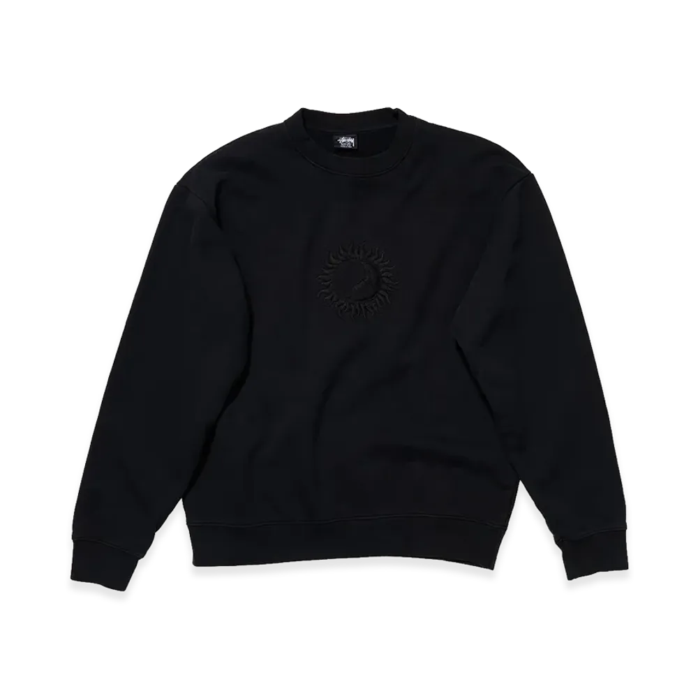 OUR LEGACY Work Shop x Stussy OL Sun Pig. Dyed Crew "Overdyed Black"