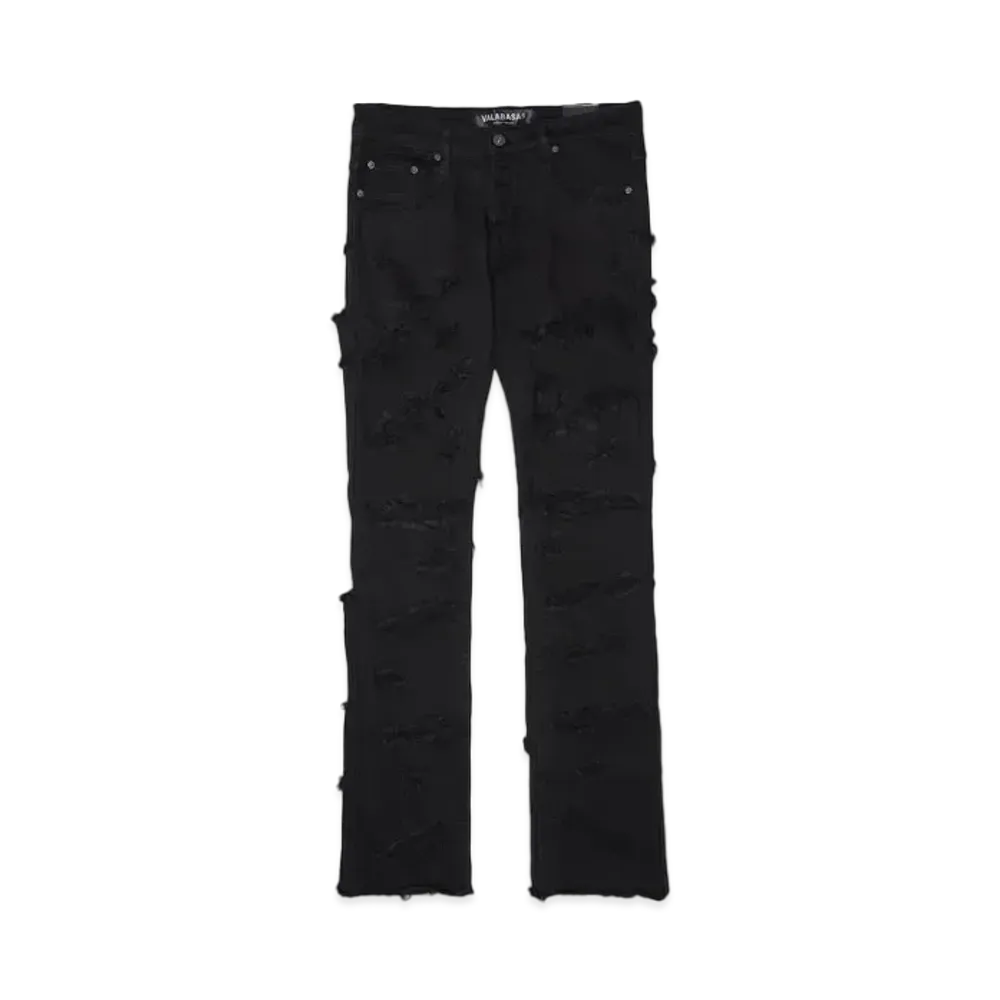 VALABASAS INFERNO DENIM STACKED "JET BLACK"