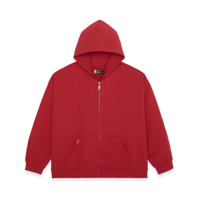 POINTLESS JOURNEY PJ Basic Zip Hoodie "Red"