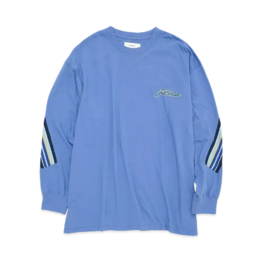 FACETASM RIB LONG SLEEVE TEE "BLUE"