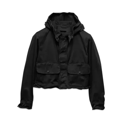 PRADA Men's Cropped Cotton Blouson Jacket "Black"
