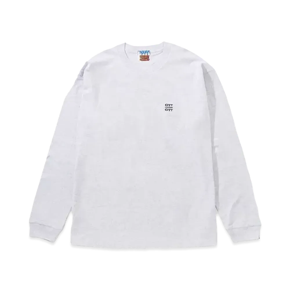 CITY COUNTRY CITY EMBROIDERED LOGO COTTON L/S T-SHIRT "AH GRAY"