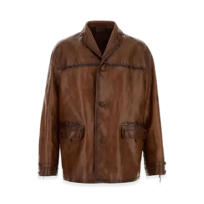 PRADA Leather Jacket "Brown"