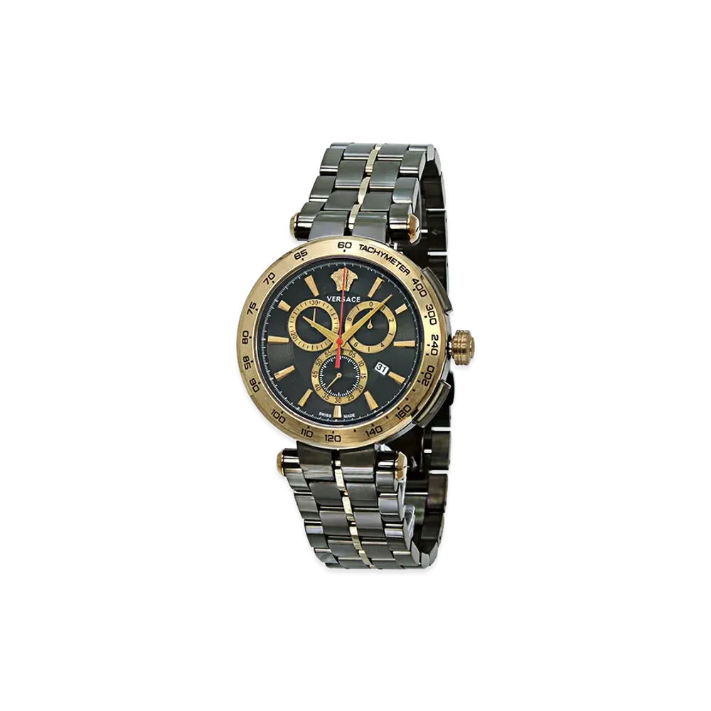 Versace Aion Chrono Gent Quartz Medusa 45mm "Gold/Black"