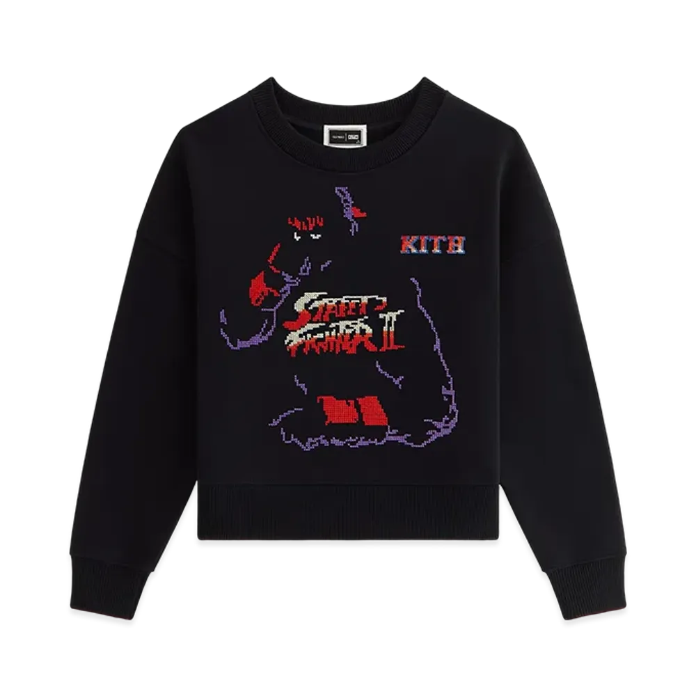 Kith x Capcom Kids Ryu Nelson Crewneck "Black"