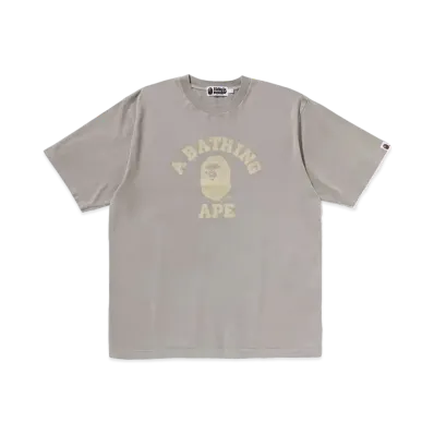 A BATHING APE Overdye College Relaxed Fit Tee "Ivory"