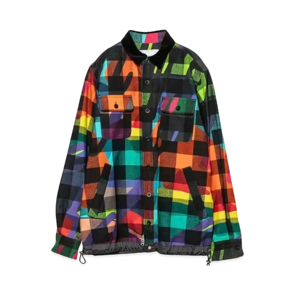 sacai KAWS Plaid Shirt "Multi"