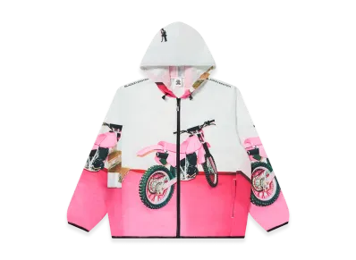 BlackEyePatch CES XC Bike Lightweight Hooded Jacket "White/Pink"