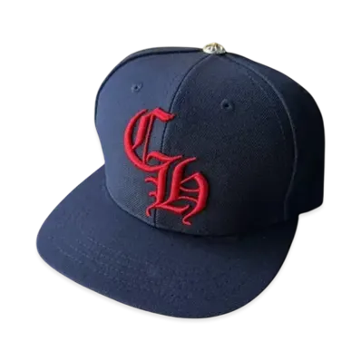 Chrome Hearts 6 Panel CH Baseball Cap "Navy"