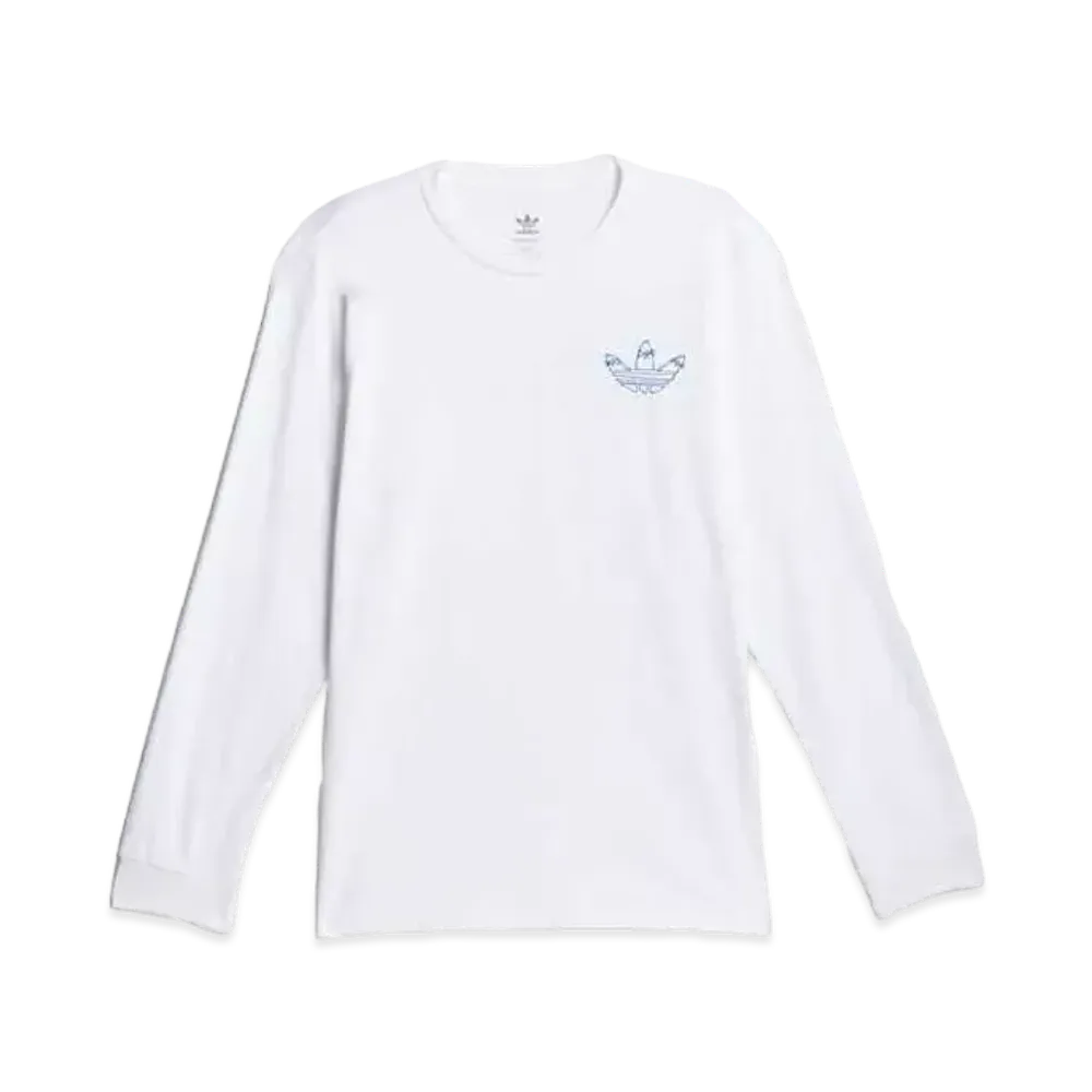 adidas Henry Jones Graphic Long Sleeve Tee "White/Team Royal Blue"