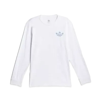 adidas Henry Jones Graphic Long Sleeve Tee "White/Team Royal Blue"