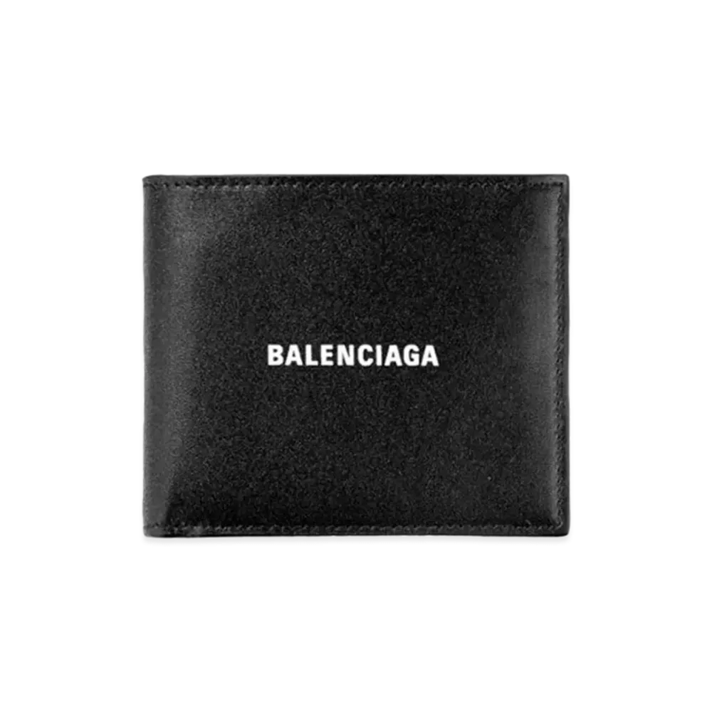 BALENCIAGA Cash Square Folded Coin Wallet "Black"