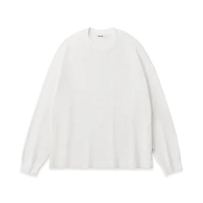 everyone Surf Knit Long Sleeve Tee Shirt "White"