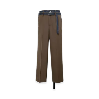 sacai Suiting x Denim Pants "Brown/Indigo"