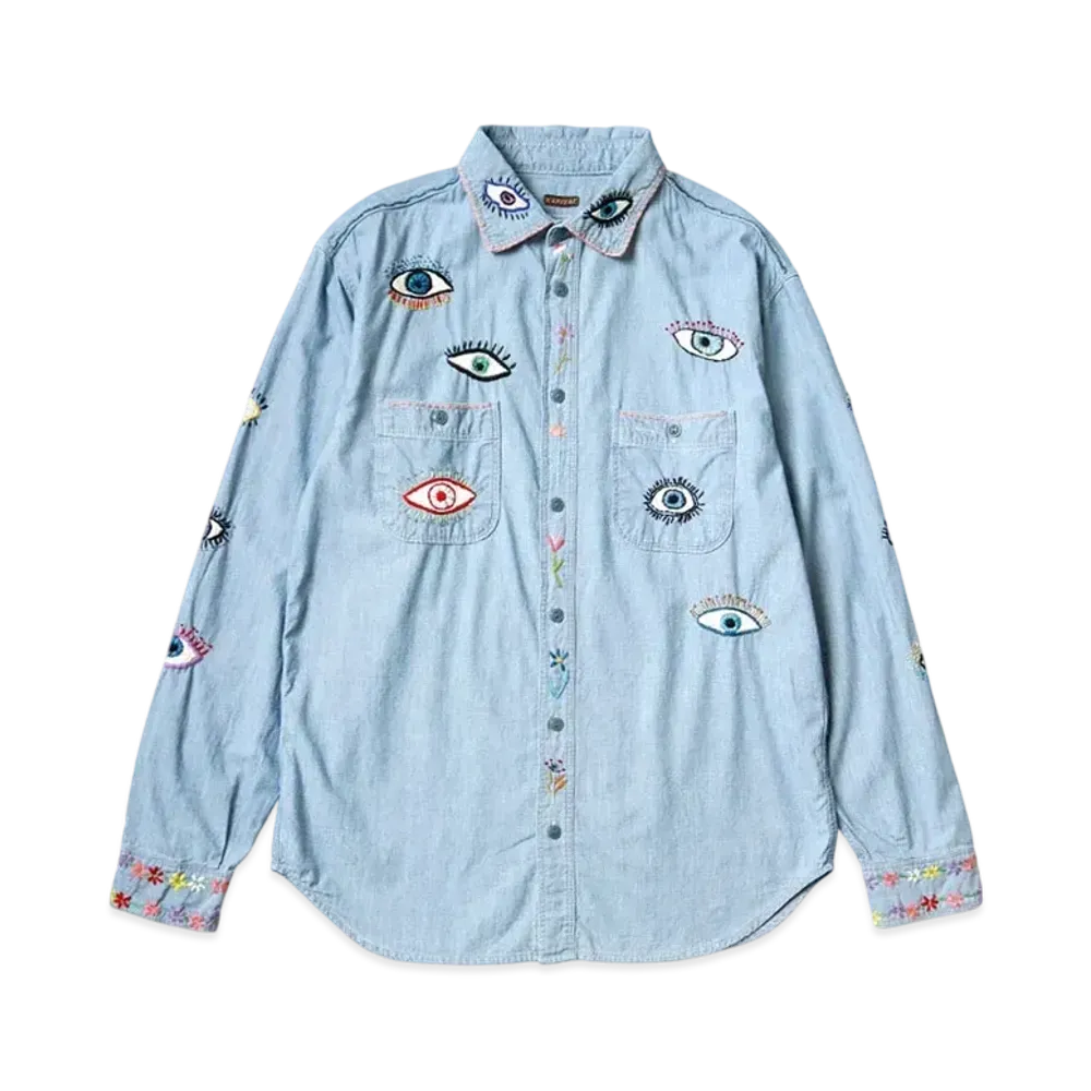 KAPITAL Chambray Work Shirt "Sax"