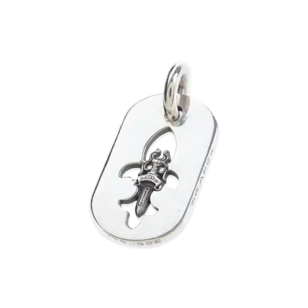 Chrome Hearts Flareney Dagger Dog Tag Top (Small) "Silver"