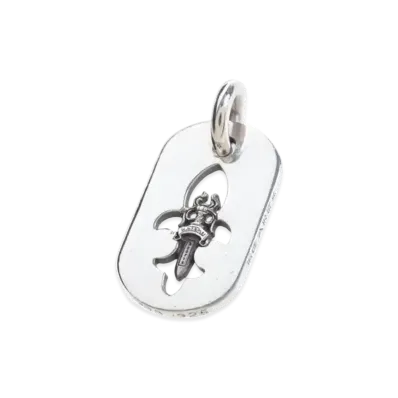 Chrome Hearts Flareney Dagger Dog Tag Top (Small) "Silver"